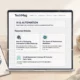 Laptop showing a tech magazine homepage with AI and automation article cards