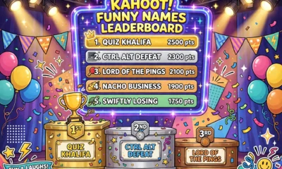 Funny Kahoot names leaderboard illustration
