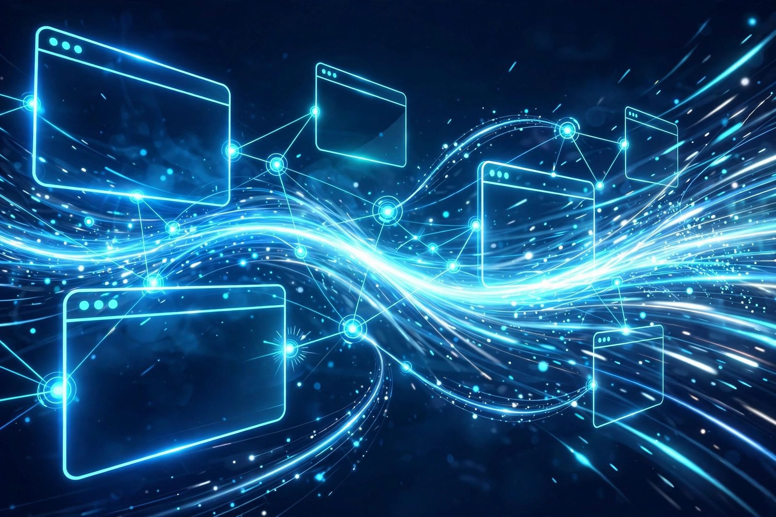 Abstract illustration of fast web technology