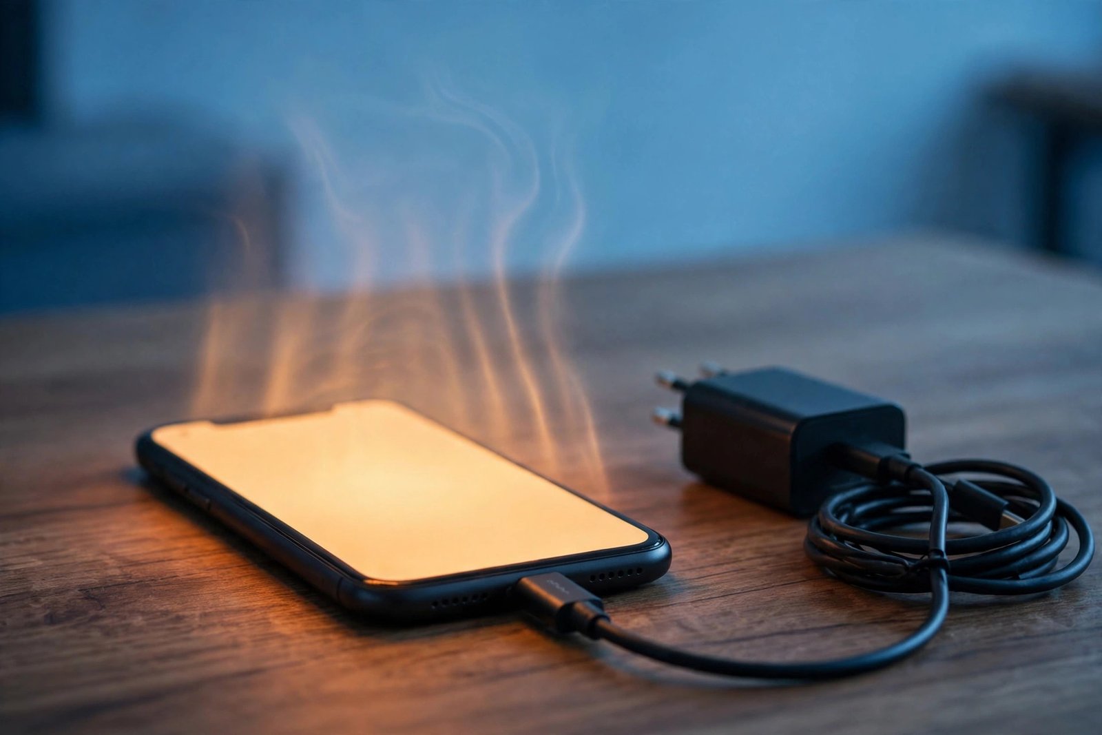 Smartphone charging and running warm