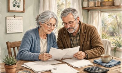 Illustration of Social Security trust fund and retirement concept