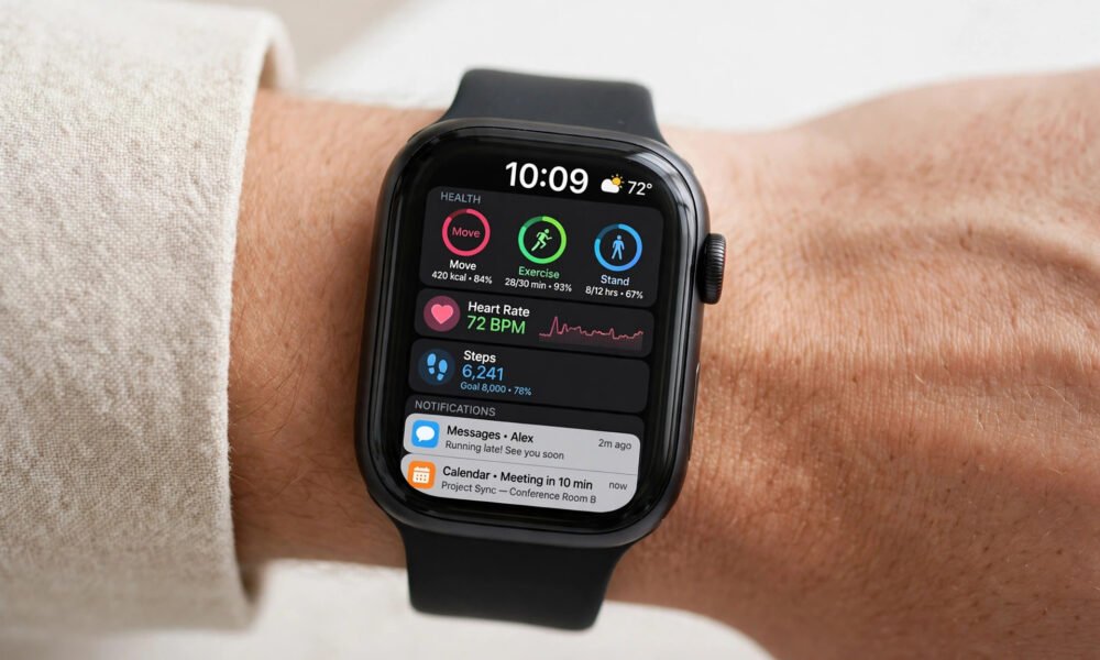 smartwatch on wrist