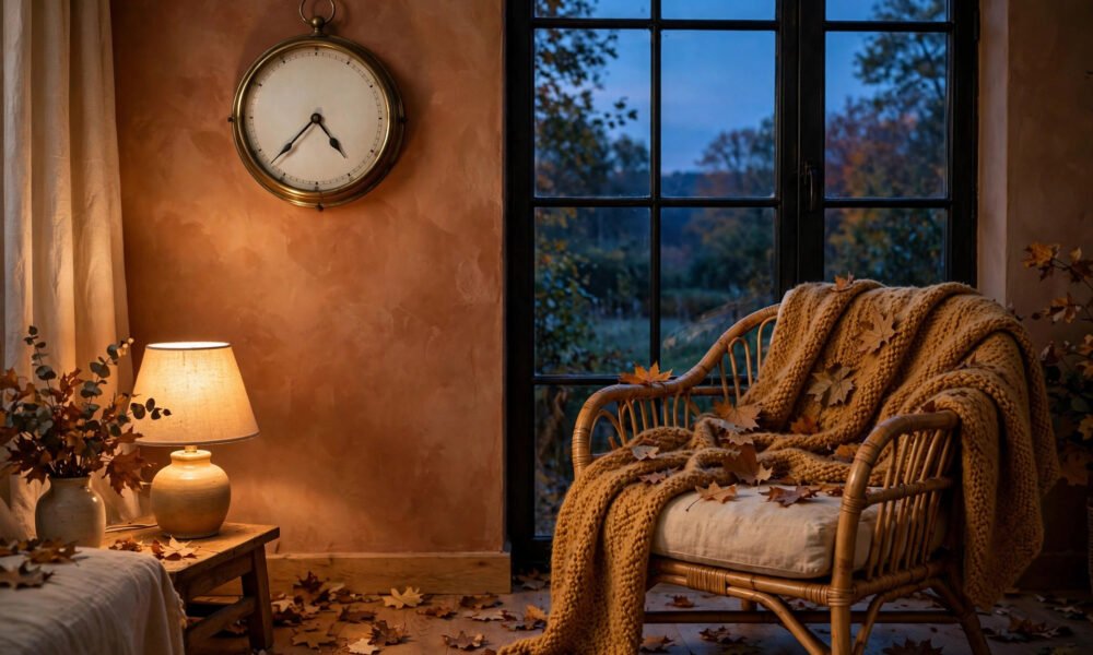 clock set back one hour for the fall time change